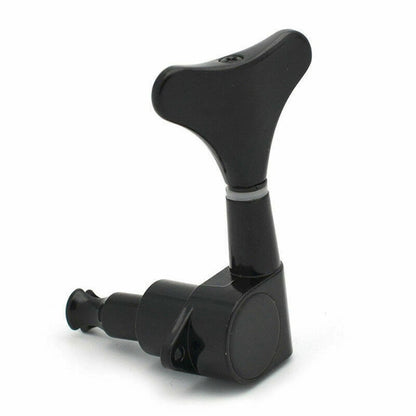 Black 2L+2R 4 Acoustic Guitar String Tuning Pegs Closed Gear Machine Heads E