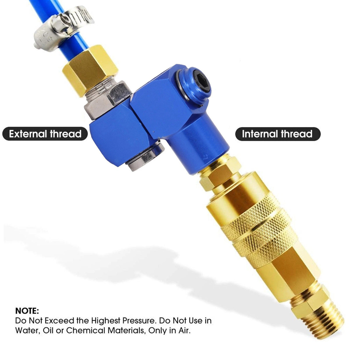 1/4" Inch NPT 360° Swivel Air Hose Connector Pressure Adapter Pneumatic Tool