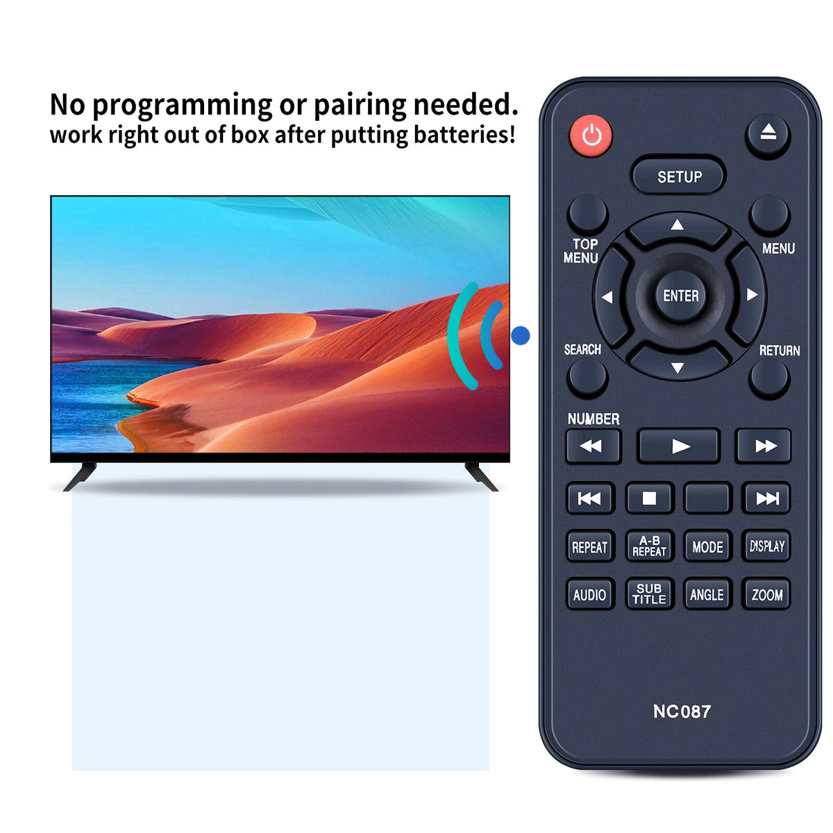 NC087 Remote Control For Sanyo DVD Player FWDP105F FWDP175F