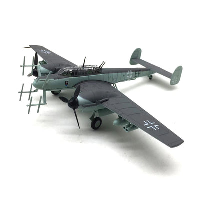 WWII German Bf-110 Fighter G-4 Night Fighter Model 1:100 Alloy Aircraft Model