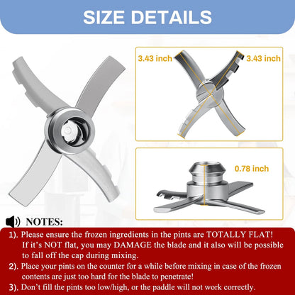 NANOBABY Replacement Paddle Blade Compatible with Swirl_NC700 Series, Silver