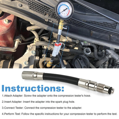 14mm Spark Plug Compression Tester Adapter for Ford Triton 4.6 5.4 V8 3-Valve