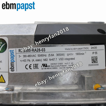 Ebmpapst Fan R3G500-RA28-03 Centrifugal Fan 400VAC 500MM EC Air Conditioning Fan