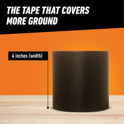 Gorilla Waterproof Patch & Seal Tape, Black 4" x 10' 1 - Pack,