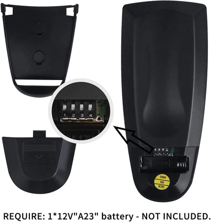 UC7083T Ceiling Fan Remote Control Replacement of Hampton Bay with Black