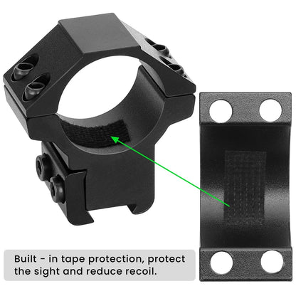 NEATABY 1 Inch Dovetail Scope Rings Set, 2 Pcs Medium Profile, Black