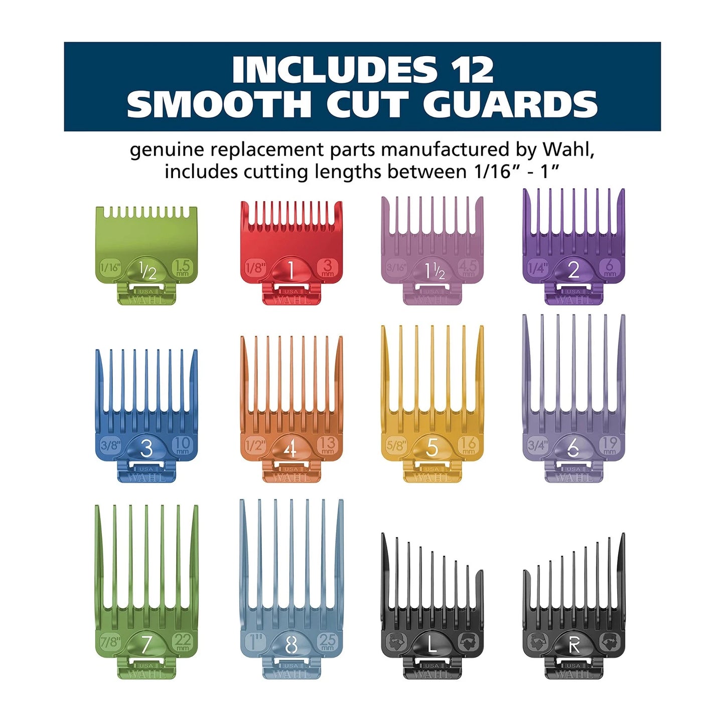 Wahl Clipper  Secure-Fit™ Attachment Guard 14 Piece, Color