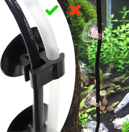 20 PCS Aquarium Suction Cup Clips Professional Fish Tank Black