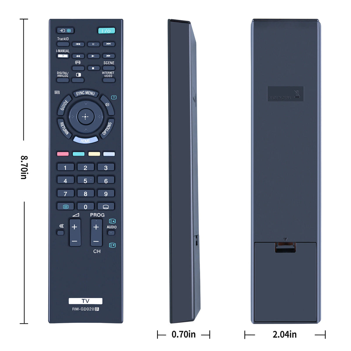 RM-GD020 Remote Control For Sony TV KDL26EX420 KDL40EX520 KDL46EX520