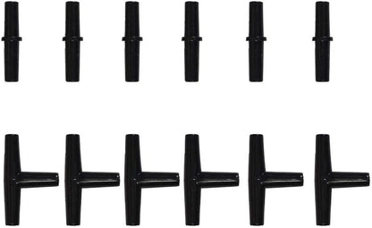 JIH Aquarium Air Pump Accessories Set -25 Feet Airline Tubing Black