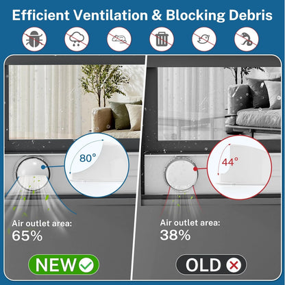 Insputer Portable ac Window Vent Kit with Universal Coupler, A-17-56in, White