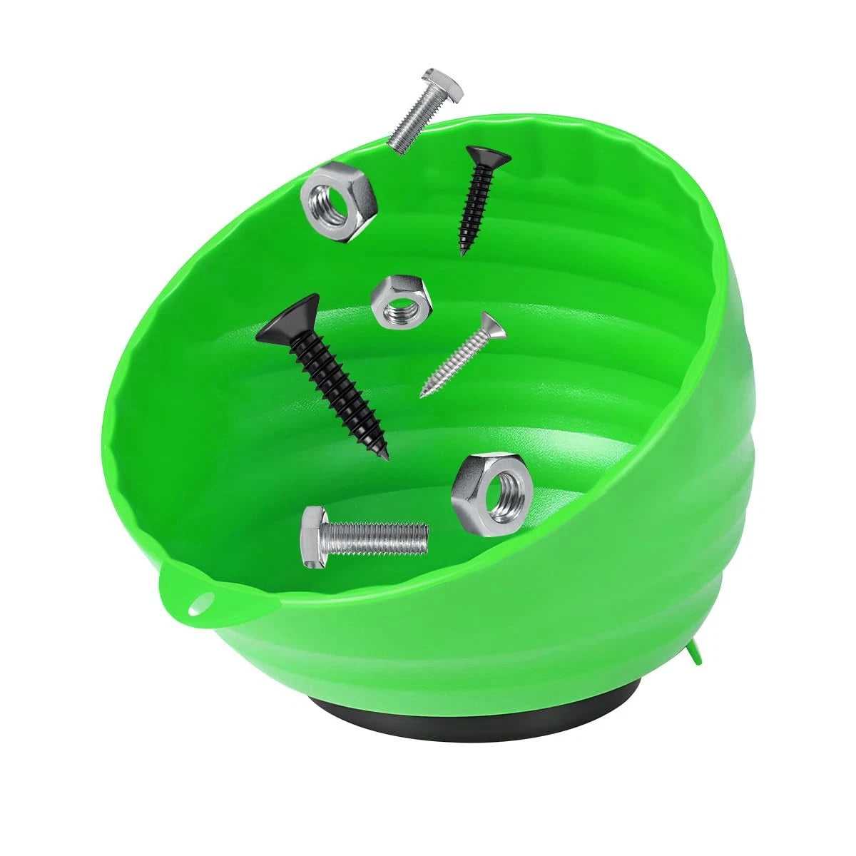 NYTKL Magnetic Nut Cup, Curved Parts Tray Bolts Organizer Green