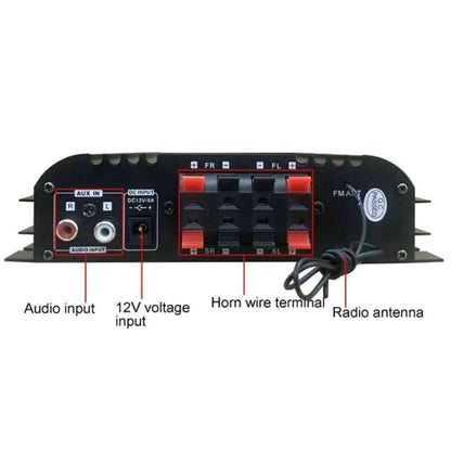 Power Amplifier 4 Channel Mini HiFi Digital Stereo Audio Car Home 5.0/