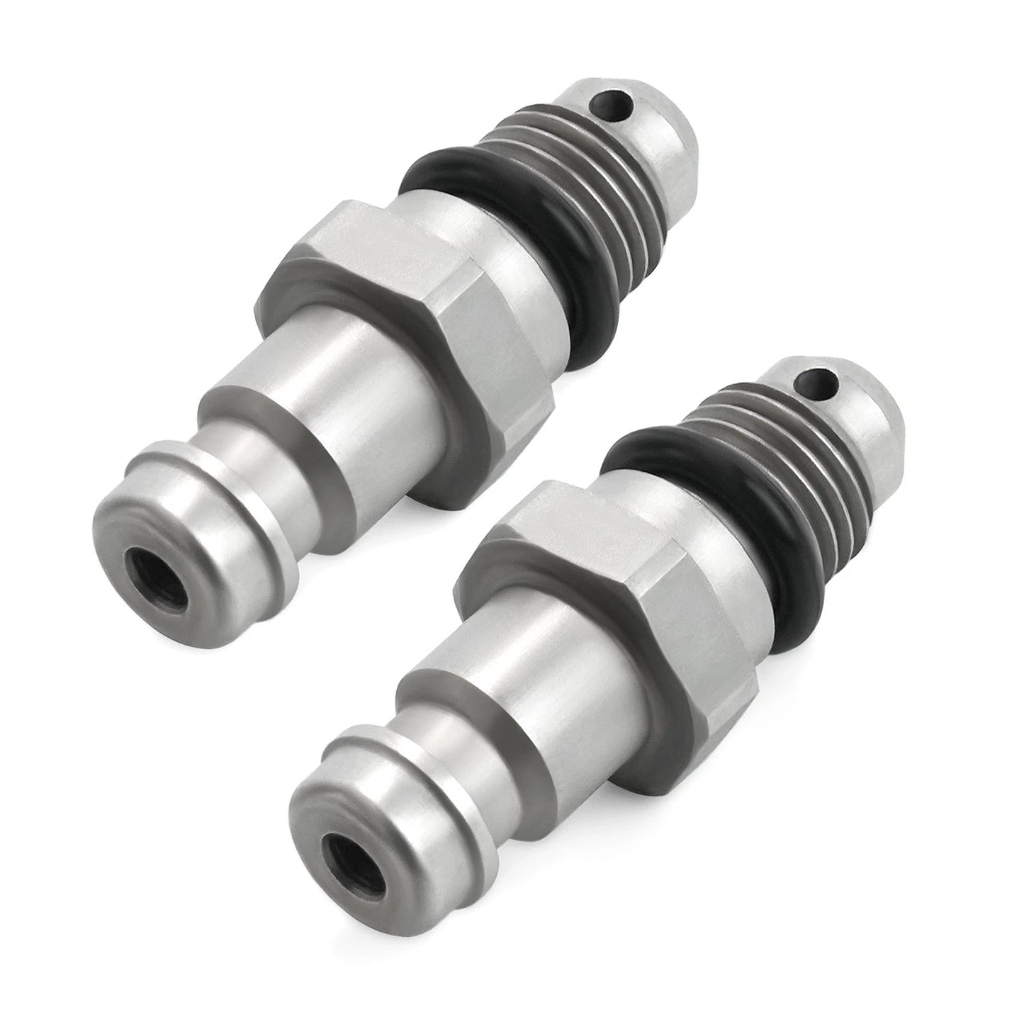 2PCS Front Mount Cylinder Bleed Fittings – 3/8" Compression,9/16"-24 Fine Thread