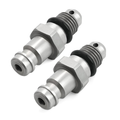 2PCS Front Mount Cylinder Bleed Fittings – 3/8" Compression,9/16"-24 Fine Thread