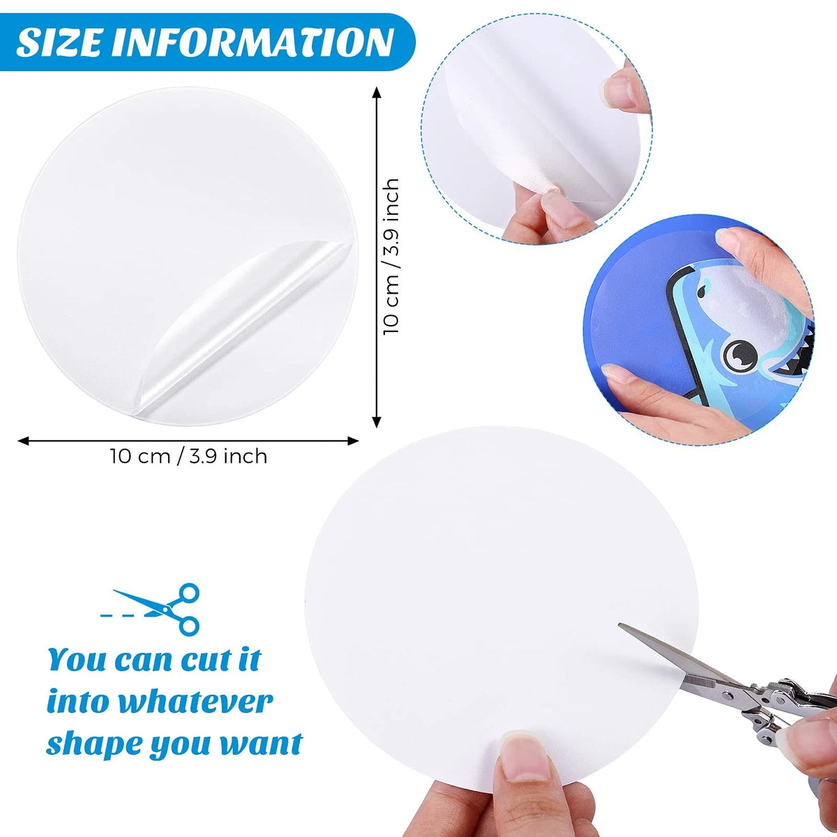 Outus 30 Pieces Self-Adhesive Pool Repair Patch Kit Vinyl 10 x 10 cm, Clear