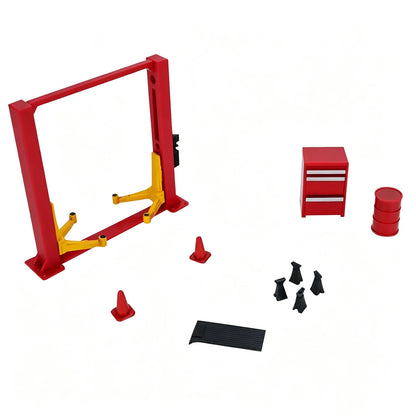 1/64 Diorama Realistic Model Car Display  Garage Hand-Painted  Maintenance Tool/