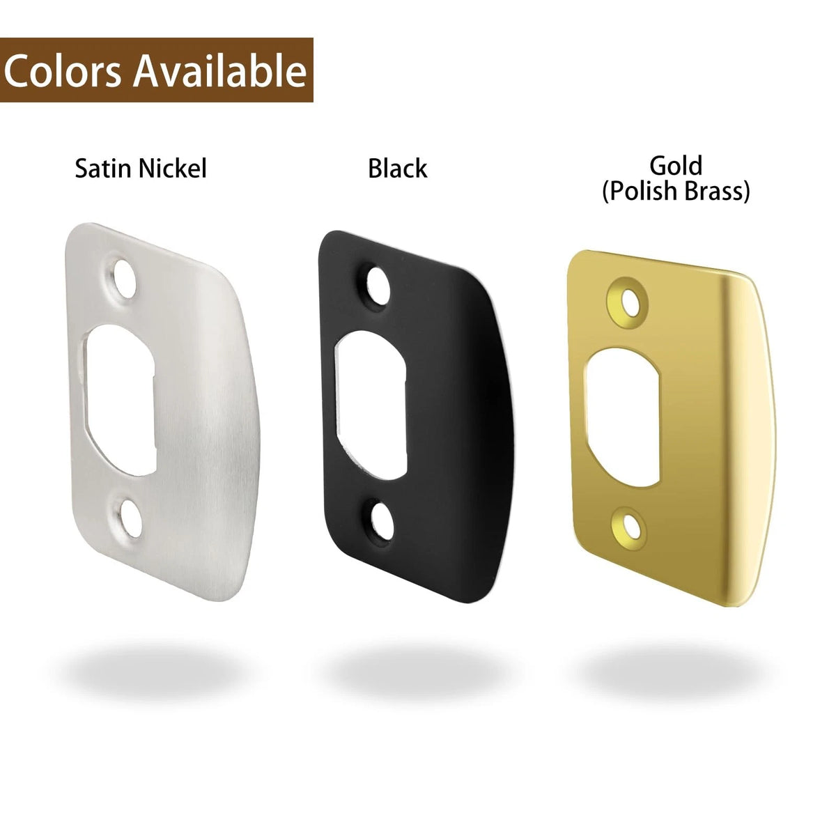 MOSECYOU Door Reinforcement Strike Plate, with Spacer Shims, 1 Pack, Gold