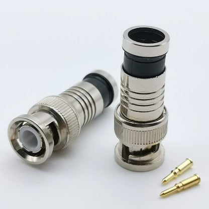 10*Premium Adapter BNC Compression Connector for CCTV Camera RG6 Coax Cables