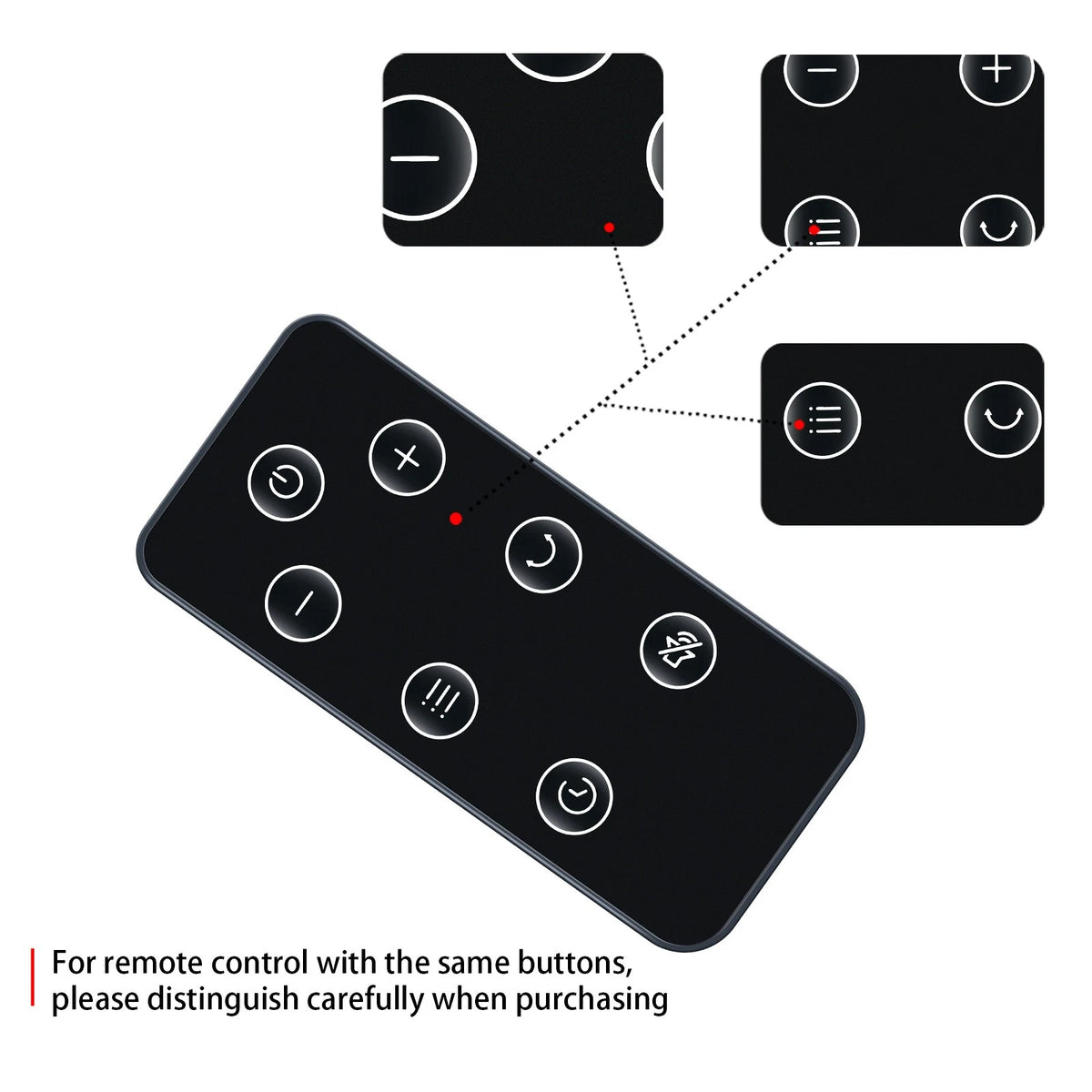 Replacement Remote Control For Provirtec Smart Tower Fan TF-01