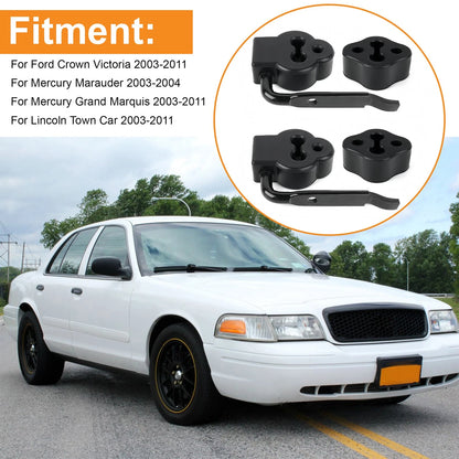 Exhaust System Isolator Mounts - 6PC Complete Set for 2003-2011 Crown Victoria