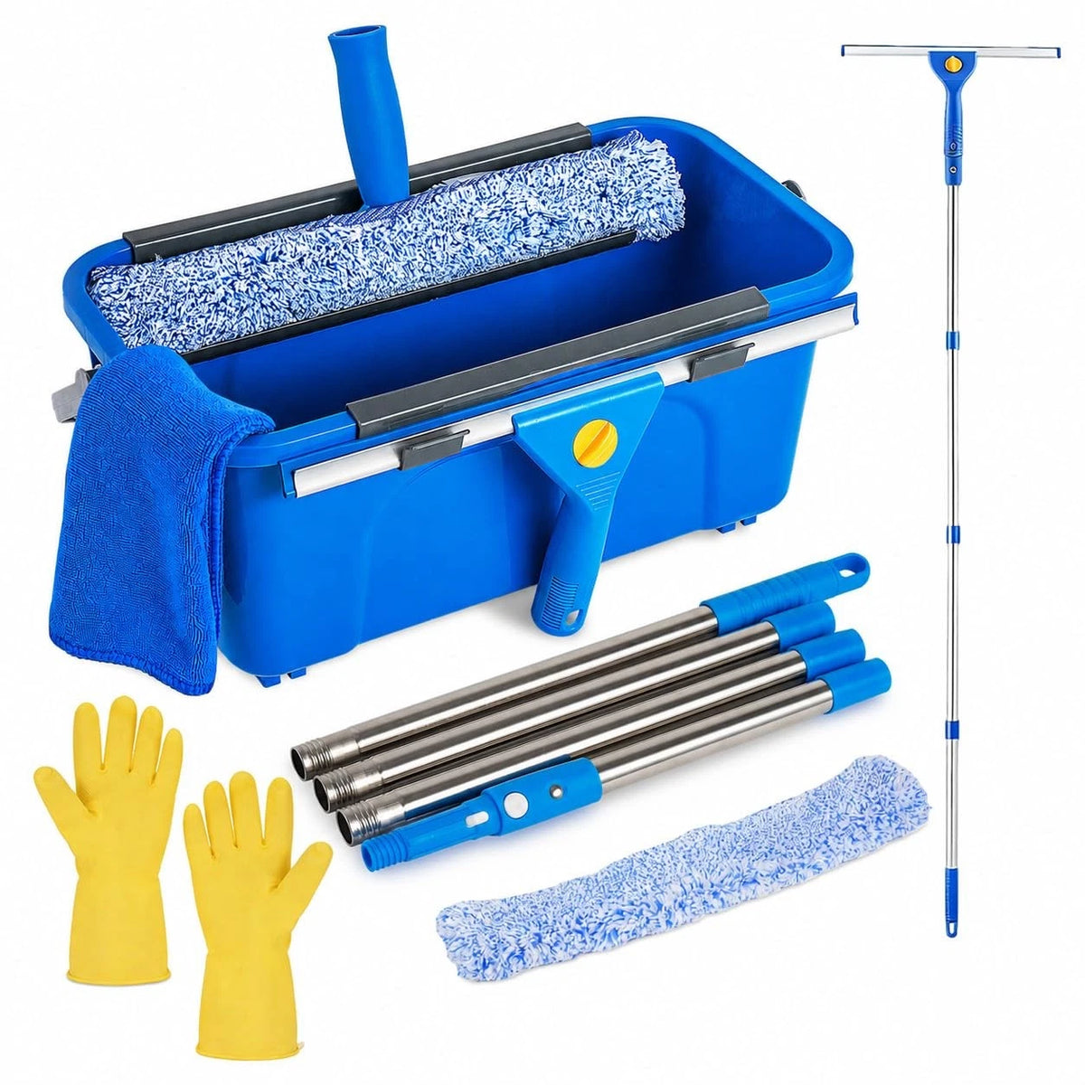 Professional Window Cleaning Kit, Washing Kit with 3 61 inch-1, Blue