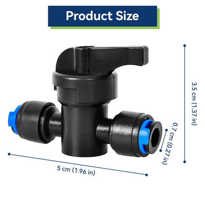 10 Pack 1/4" Drip 2.66 cubic inches, Irrigation Shut Off Valve