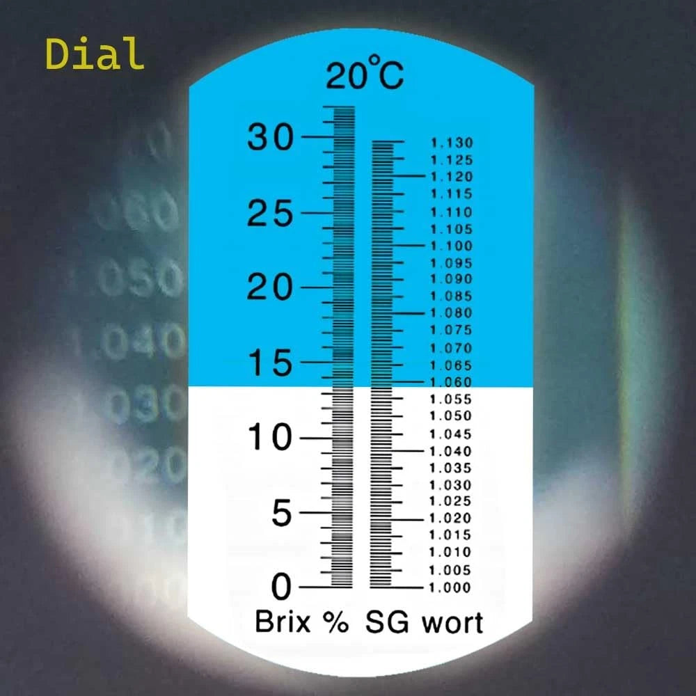 aichose Brix Refractometer with ATC, Dual Scale - Specific Gravity & Brix,...