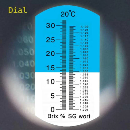 aichose Brix Refractometer with ATC, Dual Scale - Specific Gravity & Brix,...