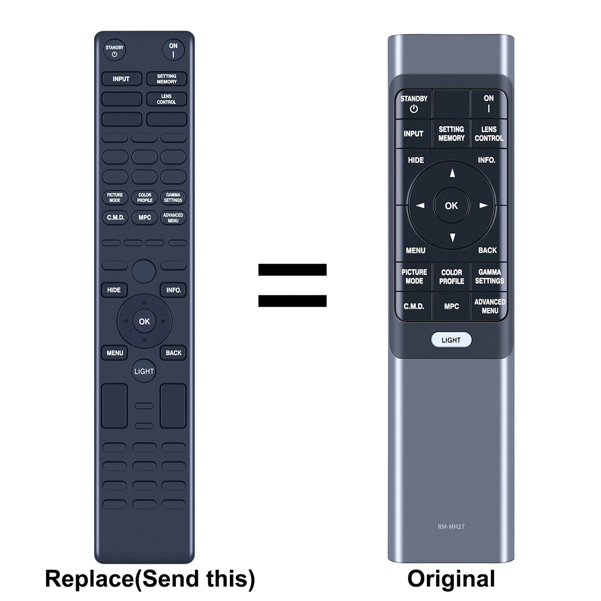 Remote Control For JVC RM-MH27 DLA-NP5W DLA-NX9 3LCD Home Theater Projector