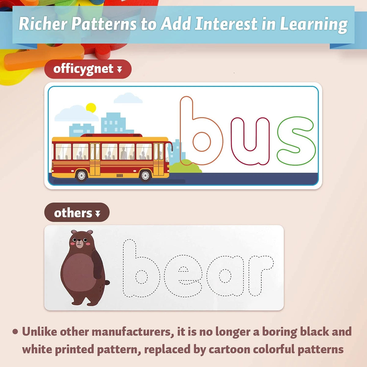 Officygnet Learning Toys for 3 4 5 6 Years Old Boys and Girls, See & Medium