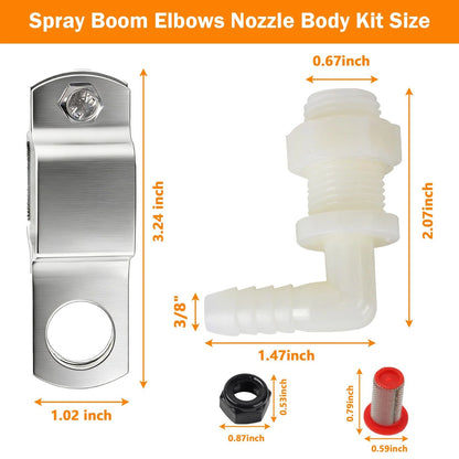 Sthovd Spray Boom Repair Kit Include 3/8" Polypropylene 0.375 inches, White