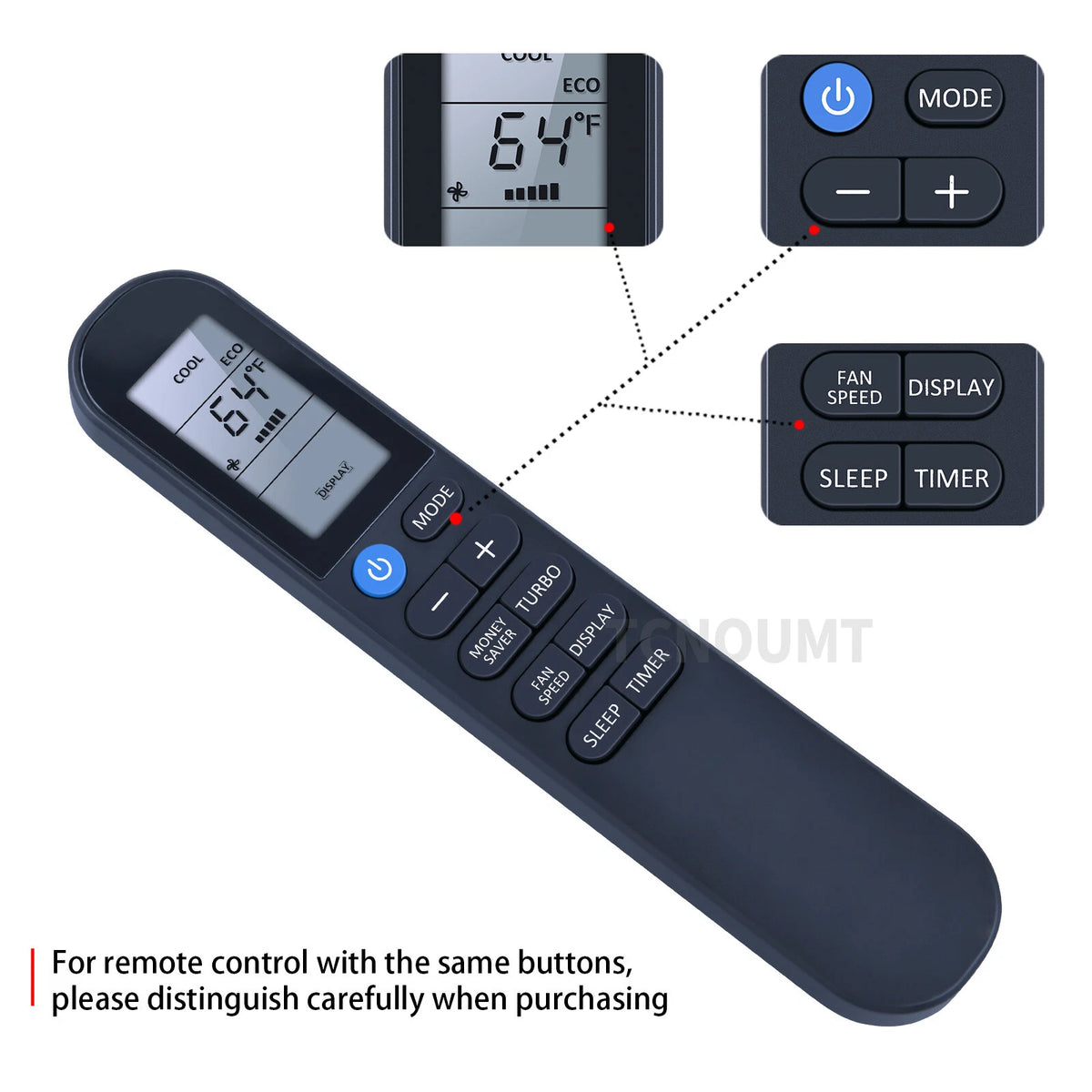 Remote Control For Friedrich MAIN-20110 Uni-Fit Series UCT12A10A Air Conditioner