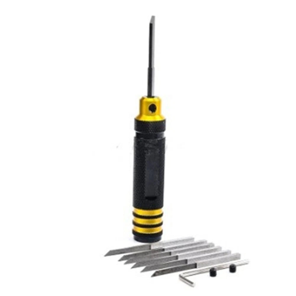Metal Scriber Handle With Blade Resin Carved RC Hobby Cutting Tool For Gundam