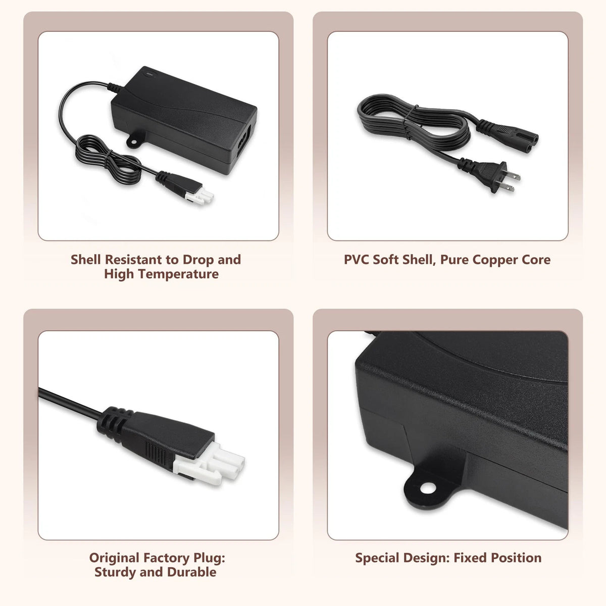 29V Adjustable Bed Base Switching Power Supply Adapter, 8.8 feet, black