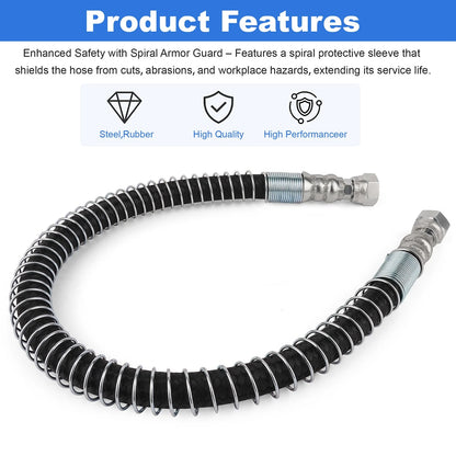 Universal 24" Propane Tank Hose – 3/8" Connection Crimped LPG Line for Forklift