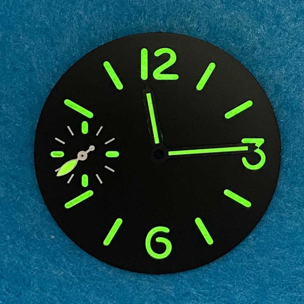 34.5mm Green Luminous Watch Dial With Watch Hands For ETA 6497 ST3600 Movement k