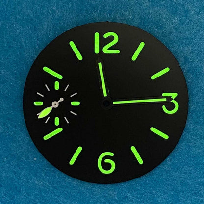 34.5mm Green Luminous Watch Dial With Watch Hands For ETA 6497 ST3600 Movement k