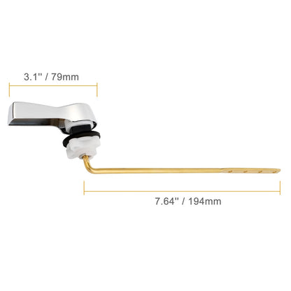 Hibbent Universal Metal Front Mount Toilet Handle Replacement 1 size, Chrome