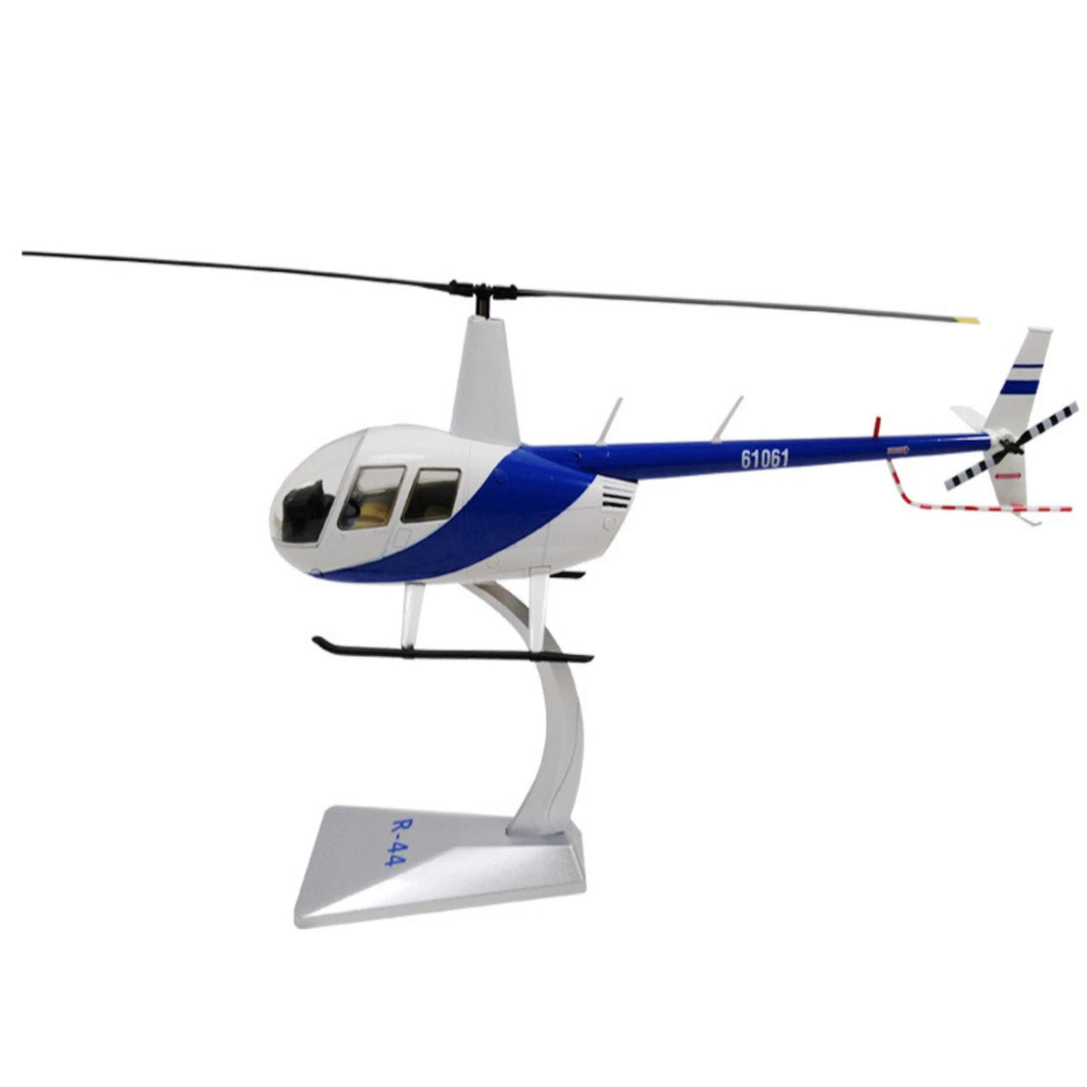37cm Diecast Alloy 1/32 Scale Robinson R44 Raven Helicopter Desk Model
