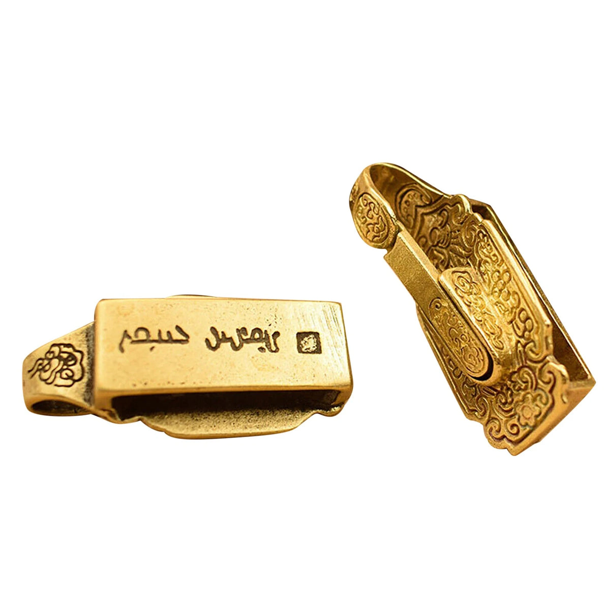 2 PCS/Set Retro Brass Waist Belt Clip Keychain Elegant Decoration Accessories