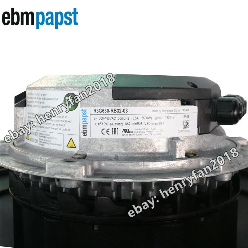 Ebmpapst R3G630-RB32-03 Centrifugal Fan AC 380~480V IP55 ??630mm AHU / FFU Fan