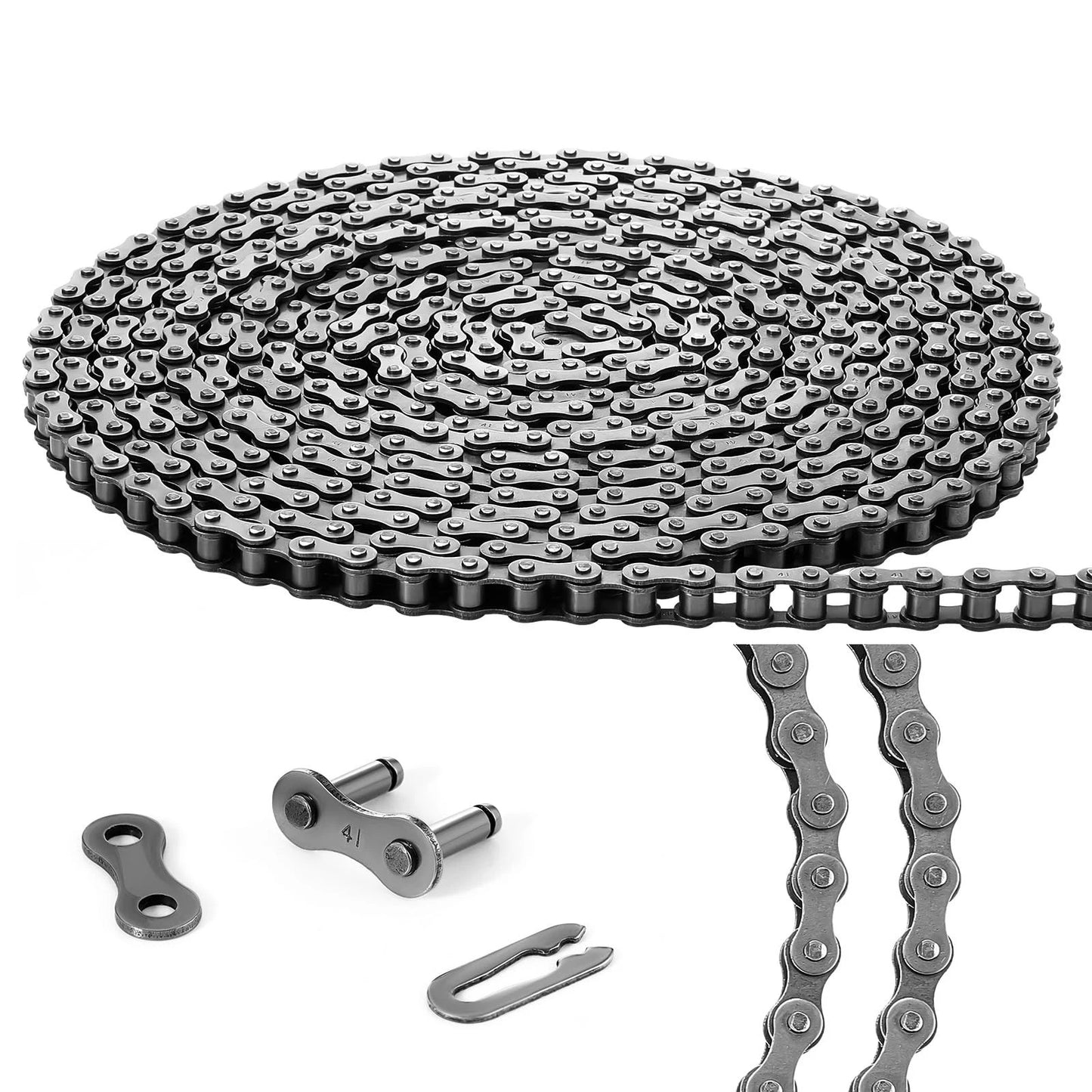 Tandefio #428 20 ft Roller Chain for Gate Openers Carbon Steel 20 ft, black