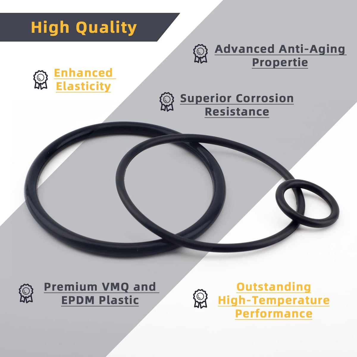 7112963/WS35X10001 Water Softener O-Ring Kit, Compatible with Northstar Black