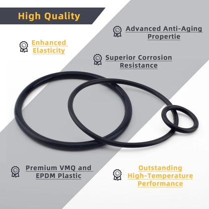 7112963/WS35X10001 Water Softener O-Ring Kit, Compatible with Northstar Black