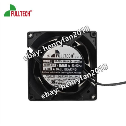 FULLTECH UF-T92ABPB0A H1D4AN Axial Fan AC 115/230V 5.2W 92*92*38MM Cabinet Fan