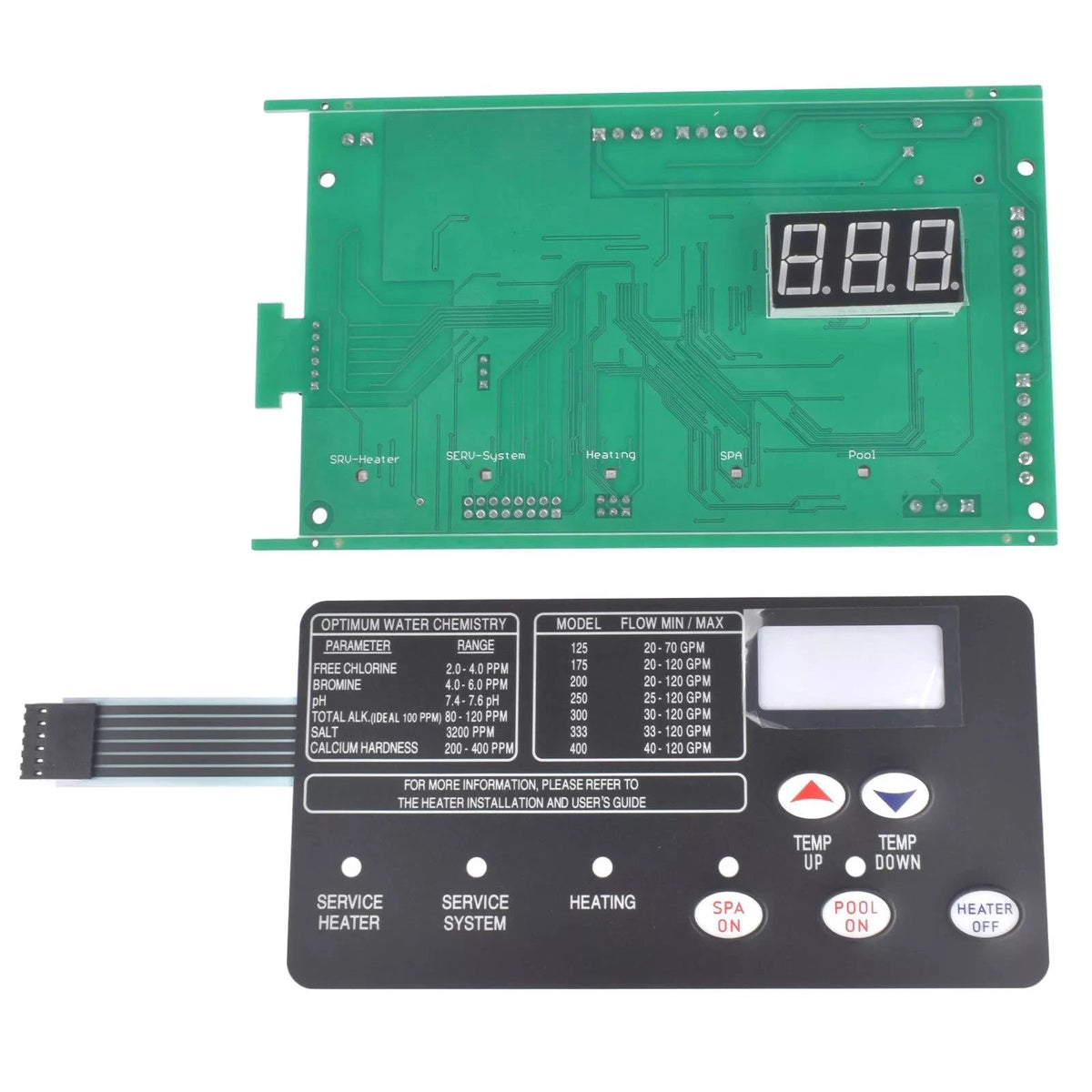 42002-0007S Control Board 472610Z Switch Membrane Pad Kit For Pentair SR400NA