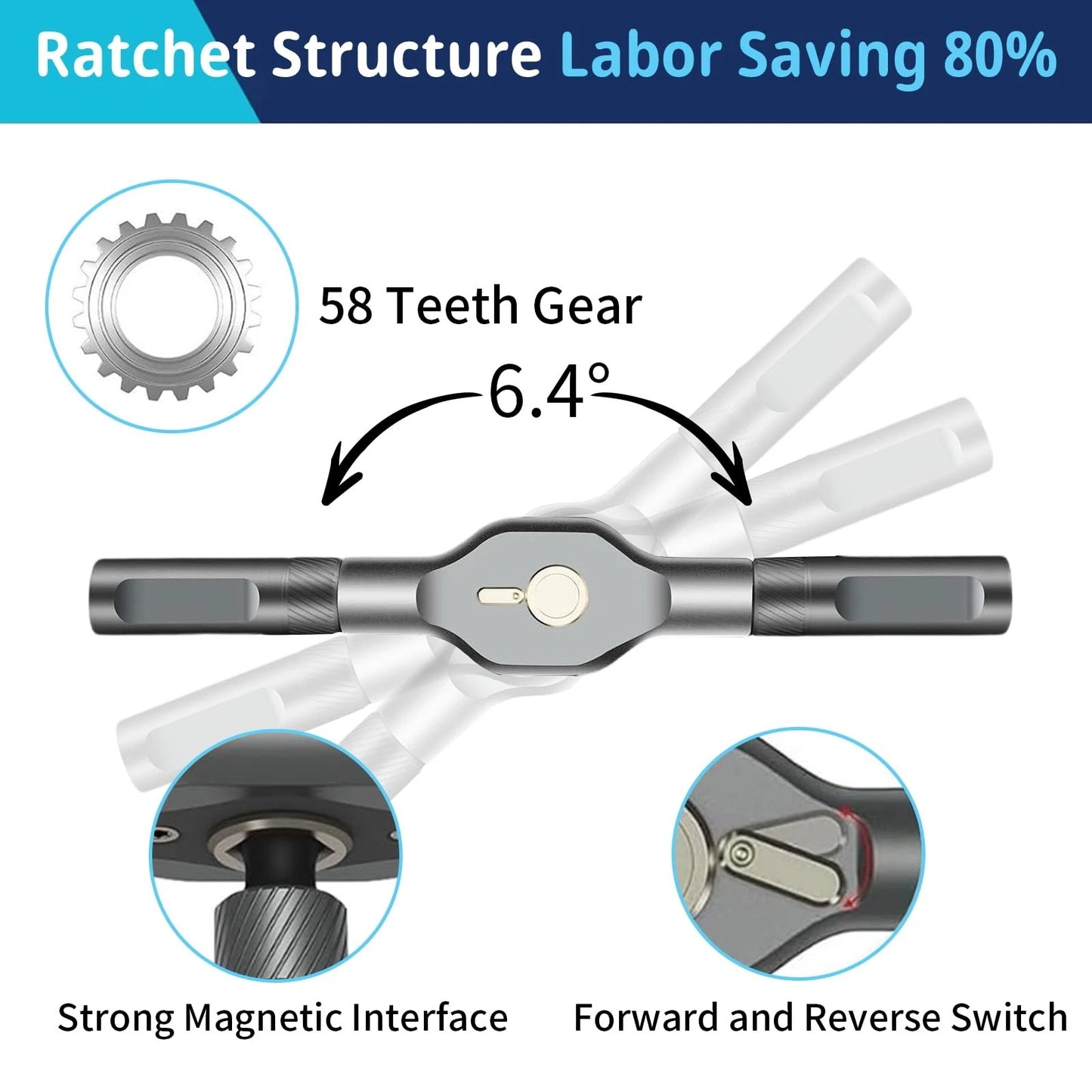 24 in 1 Magnetic Screwdriver Set, Ratchet Mini Precision Tool Kit Grey