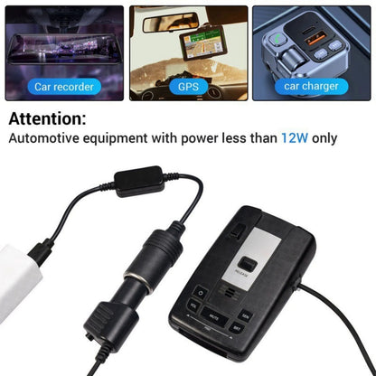 1PCS USB C to 12V Car Cigarette Lighter Adapter Converter Cable for Solar Panel