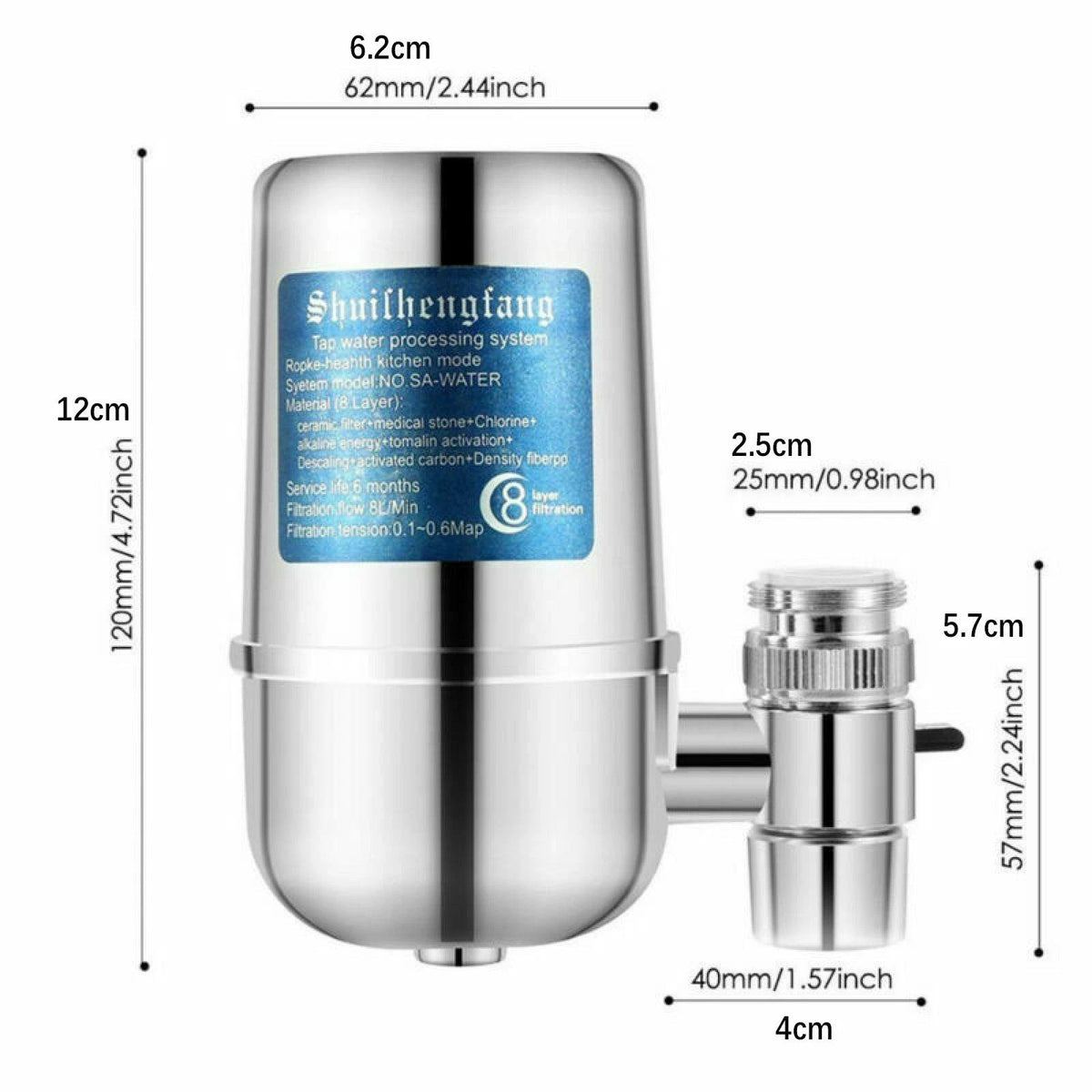 Drinking Water Faucet Purifier Filter Home Kitchen Dining Front Sink Filter Tool
